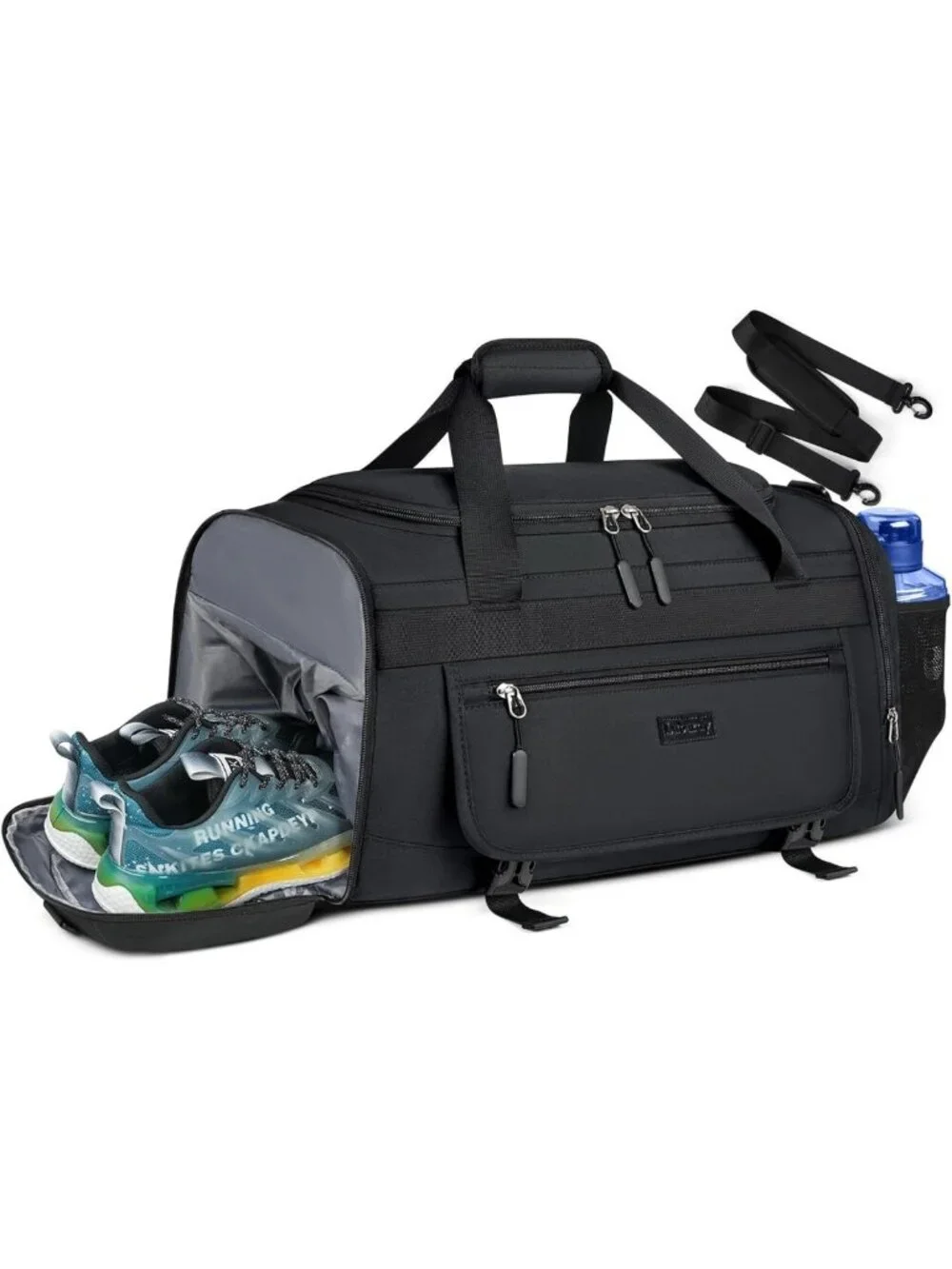 40L Sports Gym Duffel Bag with Shoe Compartment & Wet Pocket - Water Resistant
